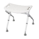 Drive Medical Adjustable Folding Shower Chair with Blow Molded Bench and Lightweight Aluminum Frame