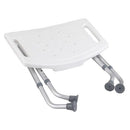 Drive Medical Adjustable Folding Shower Chair with Blow Molded Bench and Lightweight Aluminum Frame