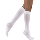 Jobst soSoft Knee-High Compression Socks, 8-15 mmHg, White, Pack of 2, providing gentle compression for enhanced comfort and circulation. Moovkart
