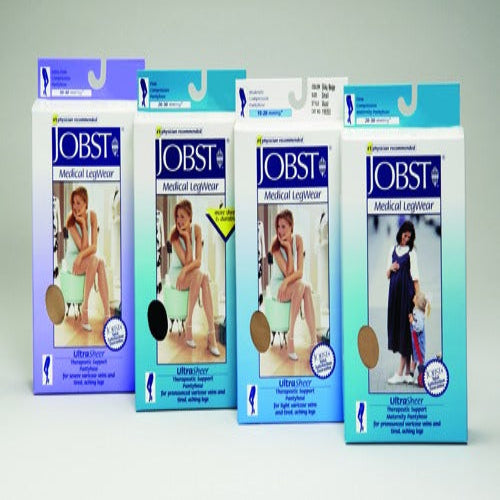 Jobst Ultrasheer 20-30mmHg Closed Toe Pantyhose, Medium, Sun Tan Sheer compression pantyhose for circulation, varicose veins, and comfort, Moovkart.
