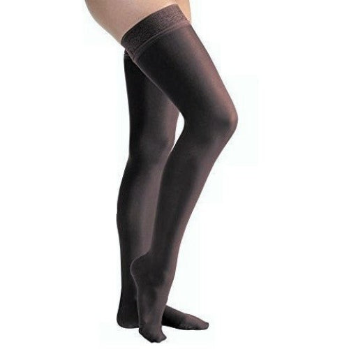 Jobst UltraSheer 20-30 mmHg Thigh-High Stockings, Black, Small, compression support for improved circulation, Moovkart