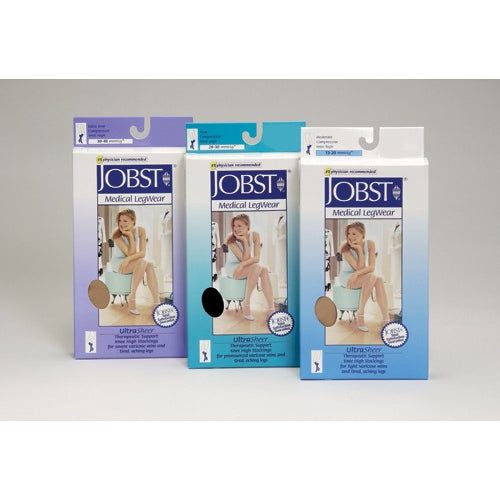 Jobst sun tan thigh-high compression stockings
