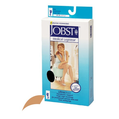 Jobst Ultrasheer 20-30 mmHg Thigh High Compression Stockings, Sun Bronze, Large