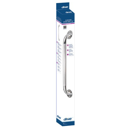 Drive Medical Grab Bar, Knurled Chrome, 16 Inches