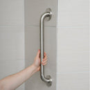 Drive Medical Grab Bar with Knurled Finish, Wall Mount Support, 250 Lbs Capacity, 24 Inch, Chrome