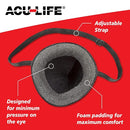 One size Acu-Life eye patch with light-blocking convex design. Moovkart