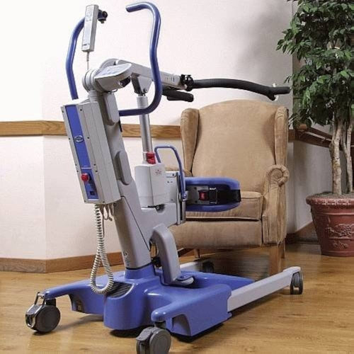 Hoyer Journey Patient Stand Aid with Folding Design and Adjustable Cowhorn  for Safe Transfers