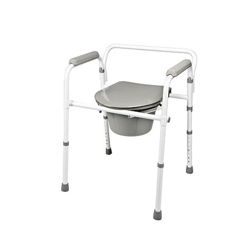 Graham Field 3-in-1 Steel Folding Commode,Pack of 4