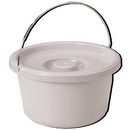 Drive Medical Commode Pail with Lid, 7.5 Quart, Gray – Durable and Easy-to-Clean Hygiene Accessory, Moovkart