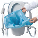 Disposable commode pail liners with gelling agent
