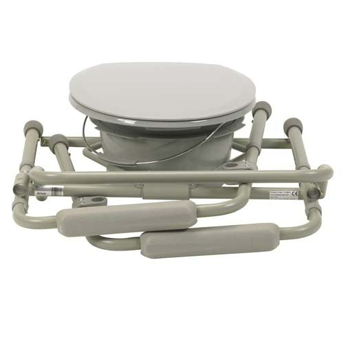 Drive Medical Commode Folding Steel 3-in-1 Non-Retail, Gray