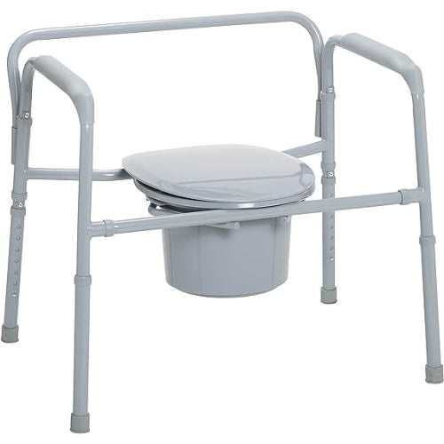 Drive Medical Commode Folding Steel 3-in-1 Competitive Edge Line 4 Casters