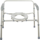 Drive Medical Bariatric Folding Commode, Heavy Duty Steel Frame, 650 lb Weight Capacity