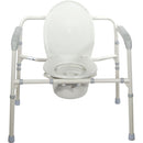 Drive Medical Bariatric Folding Commode, Heavy Duty Steel Frame, 650 lb Weight Capacity