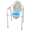 Carex Commode Pail Liners with Absorbent Powder for Easy Disposal and Hygiene, Pack of 7, Blue