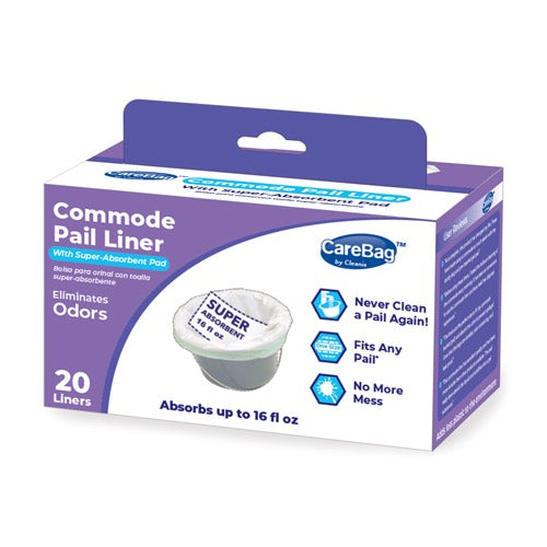 Carebag Commode Pail Liners, Box Of 20