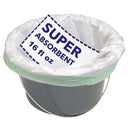CareBag Commode Pail Liners, Disposable with Super Absorbent Pad for Hygiene, Box of 20