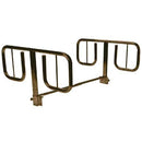 Drive Medical T Style Half Rails with brown-vein finish, designed for pan-style and bariatric beds, providing secure support and safety for bariatric hospital beds, Moovkart