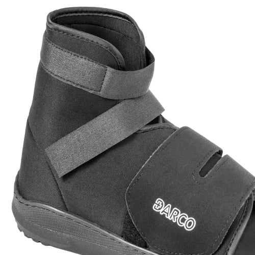 Darco Slimline Cast Boot, Adult, Square Toe and Rocker Sole for Cast Protection, Large Black
