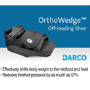 Darco Ortho Wedge Healing Shoe, Off-Loading Post-Op and Forefoot Support, Small, Black