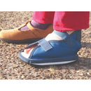 Close-up of foam insole and non-slip sole on Darco cast boot for stable recovery support, Moovkart