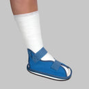 Top view of Darco cast boot with hook and loop straps for adjustable comfort over bandages, Moovkart