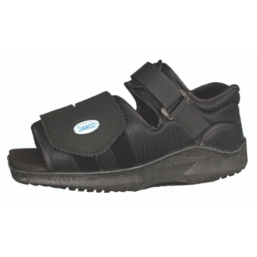 Darco Medical Surgical Shoe, Black Square Toe, Women's, Large