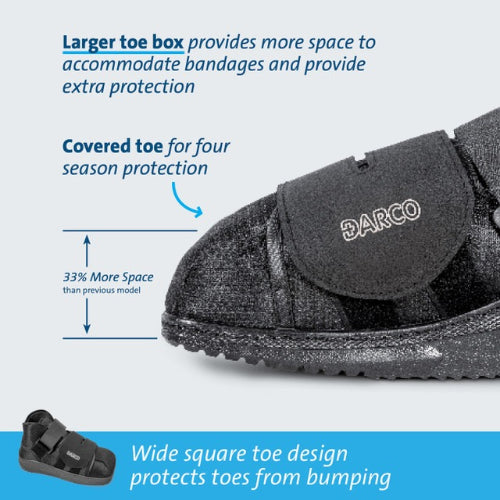 Darco Hi All Purpose Boot, Small, Closed Toe Post-Op Shoe with Rocker Sole