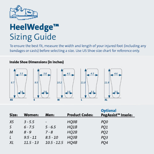Darco Heel Wedge Healing Shoe, Large