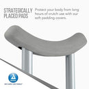 Dynarex Bariatric Heavy-Duty Adjustable Steel Crutches, Tall Adult, Pair