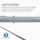 Dynarex Bariatric Heavy-Duty Adjustable Steel Crutches, Tall Adult, Pair