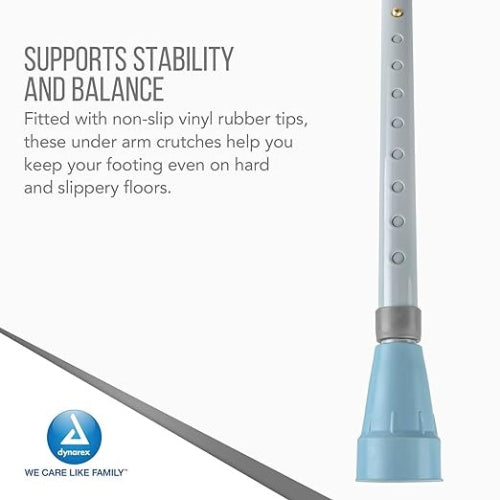 Dynarex Crutches Steel HD Bariatric Tall Adult, Pair
