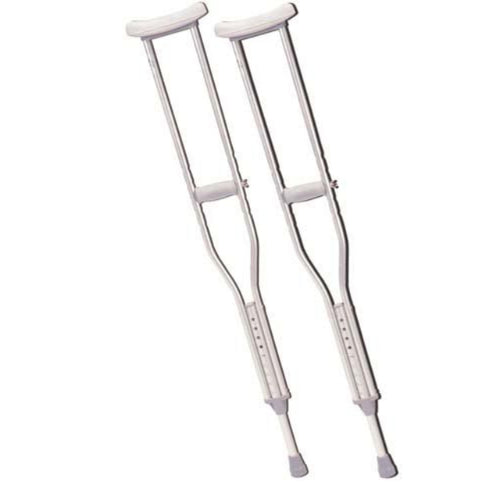 Push Button Aluminum Adjustable Crutch-pr Youth Patient Height 4'6-5'2