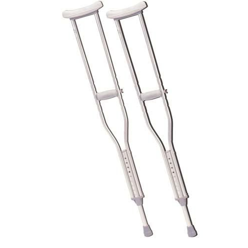 Push Button Aluminum Adjustable Crutch-pr Youth Patient Height 4'6-5'2