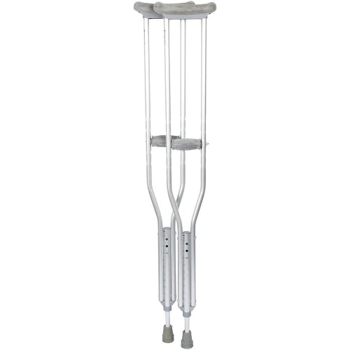 Fabrication Enterprises Push Button Aluminum Adjustable Adult Crutch, Pair
