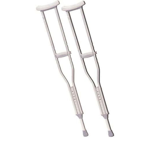 Push Button Aluminum Adjustable Crutch-pr Adult-Patient Height 5'2-5'10