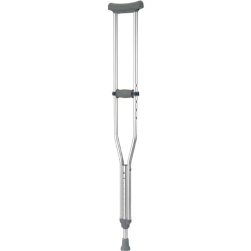 Drive Medical EZ Adjustable Aluminum Crutches with padded underarm rests, handgrips and stability tips, Moovkart