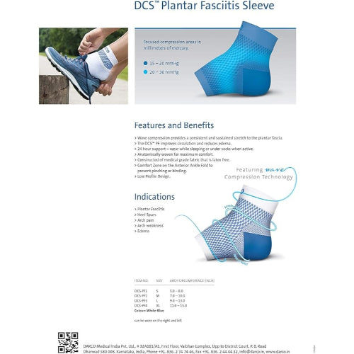 Darco DCS Plantar Fasciitis Blue Sleeve, Large