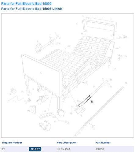 Drive Medical High and Low Shaft for semi-electric, full-electric, and bariatric beds with durable design and easy installation, Moovkart
