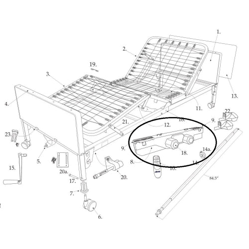 Drive Medical Motor Head or Footspring for Models 15033/15235, Each