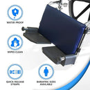 NYOrtho Leg Rest Pad for Wheelchairs, 16 (W) x 9 (H) Inches, Navy