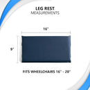 NYOrtho Leg Rest Pad for Wheelchairs, 16 (W) x 9 (H) Inches, Navy