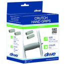 Drive Medical Crutch Grips Closed Style, Gray, Pair - Washable Design for Pressure Relief