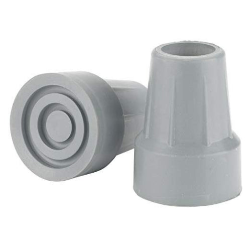 Drive Medical Heavy Duty Cane or Crutch Tips, Gray, Pair