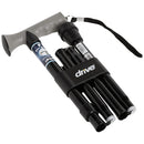 Drive Medical Folding Aluminum Cane with Gel Grip Black Adjustable Height, 300 Lbs Capacity