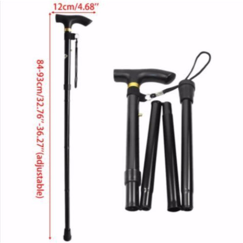 Drive Medical Folding Cane Pistol Grip Adjustable, Black Twist