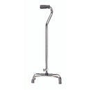 Drive Medical Quad Cane Small Base Chrome Foam Grip, Moovkart