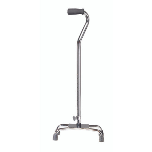 Drive Medical Quad Cane with Small Base and Vinyl Grip Stable and durable walking aid, Moovkart