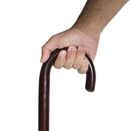 Harvy Surgical Supply Wood Walking Cane, Durable Support for Balance and Mobility, 1 x 36 Inches, Mahogany