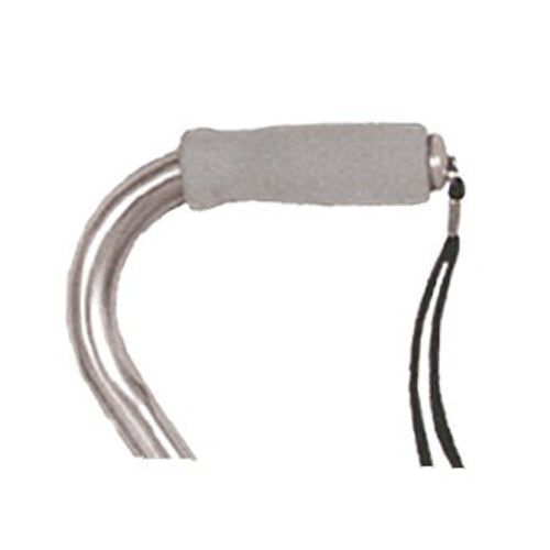 Drive Medical Adjustable Cane Offset with Wrist Strap-Silver